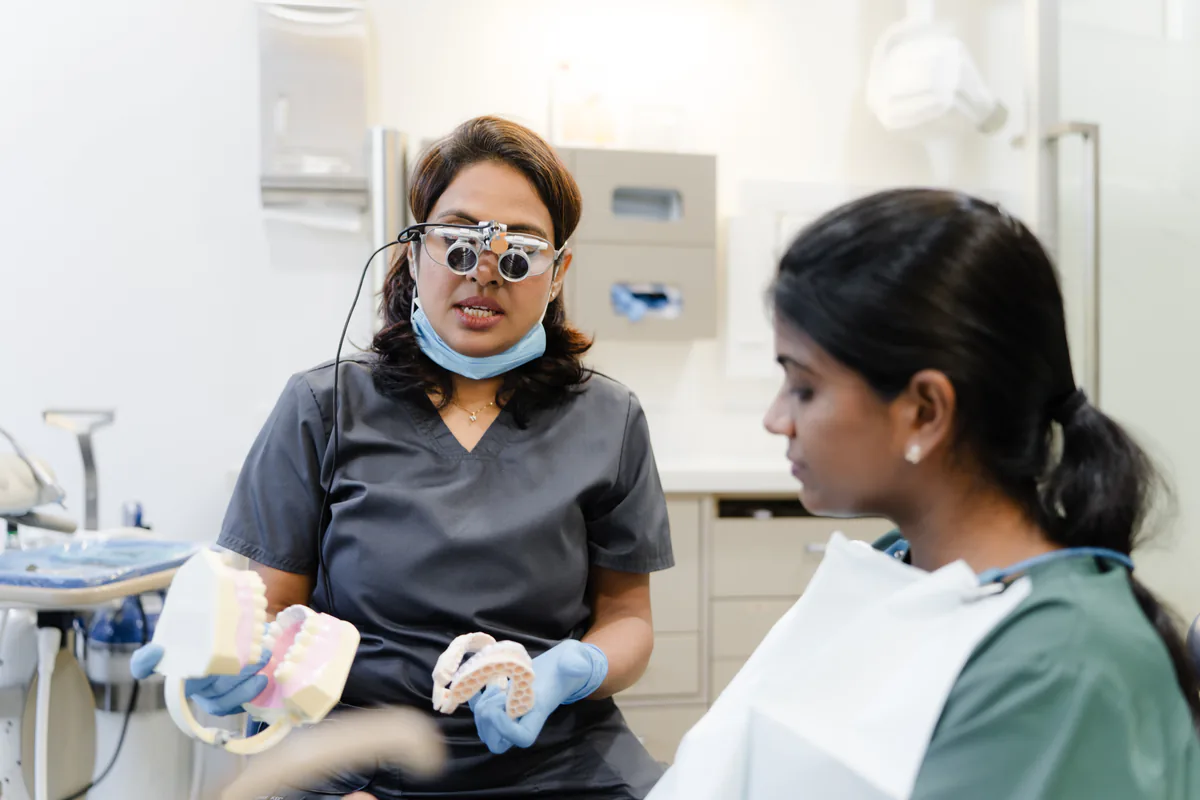Tooth extractions next steps being explained at Signature Dental