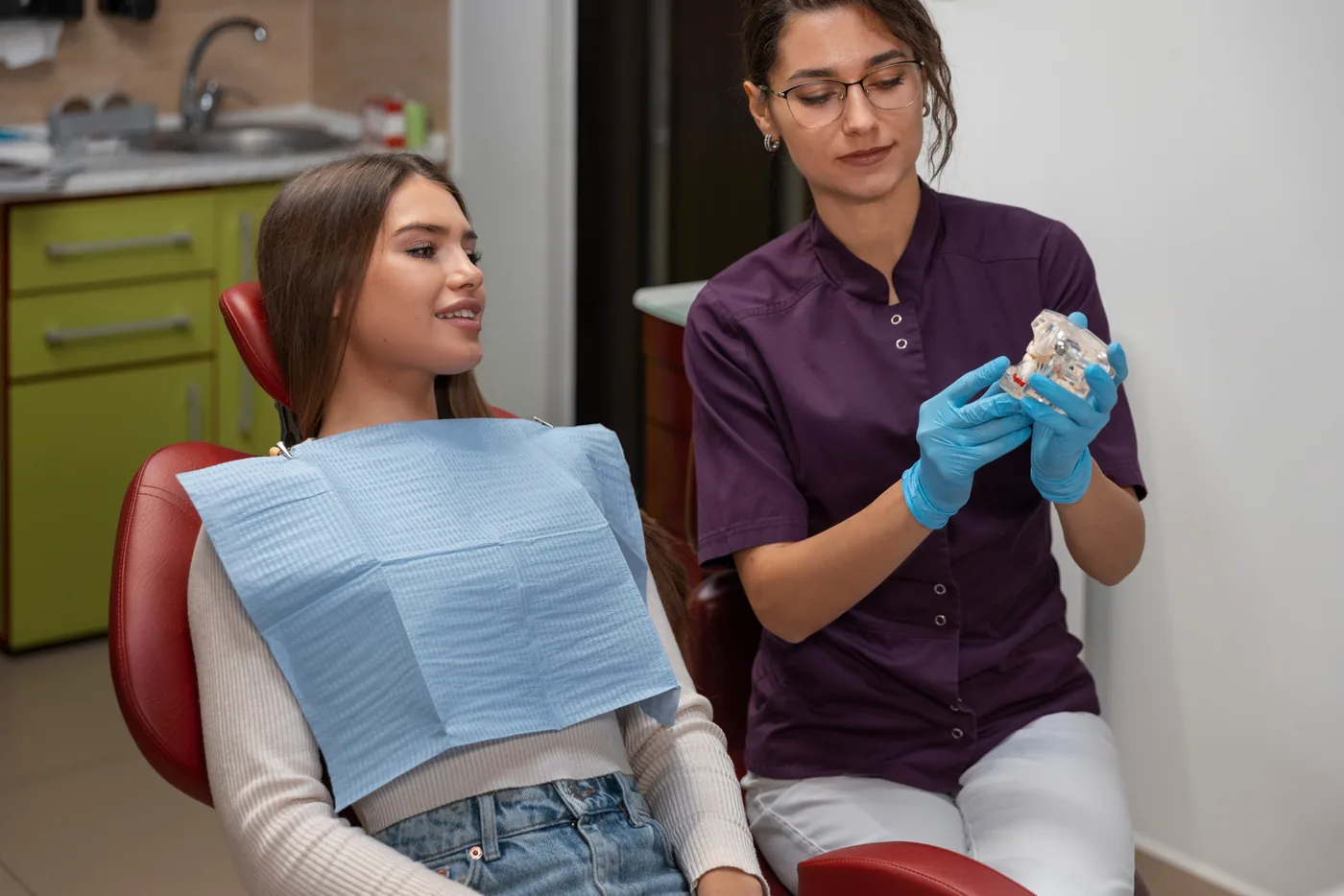 Invisalign consultation options being explained after a dental check